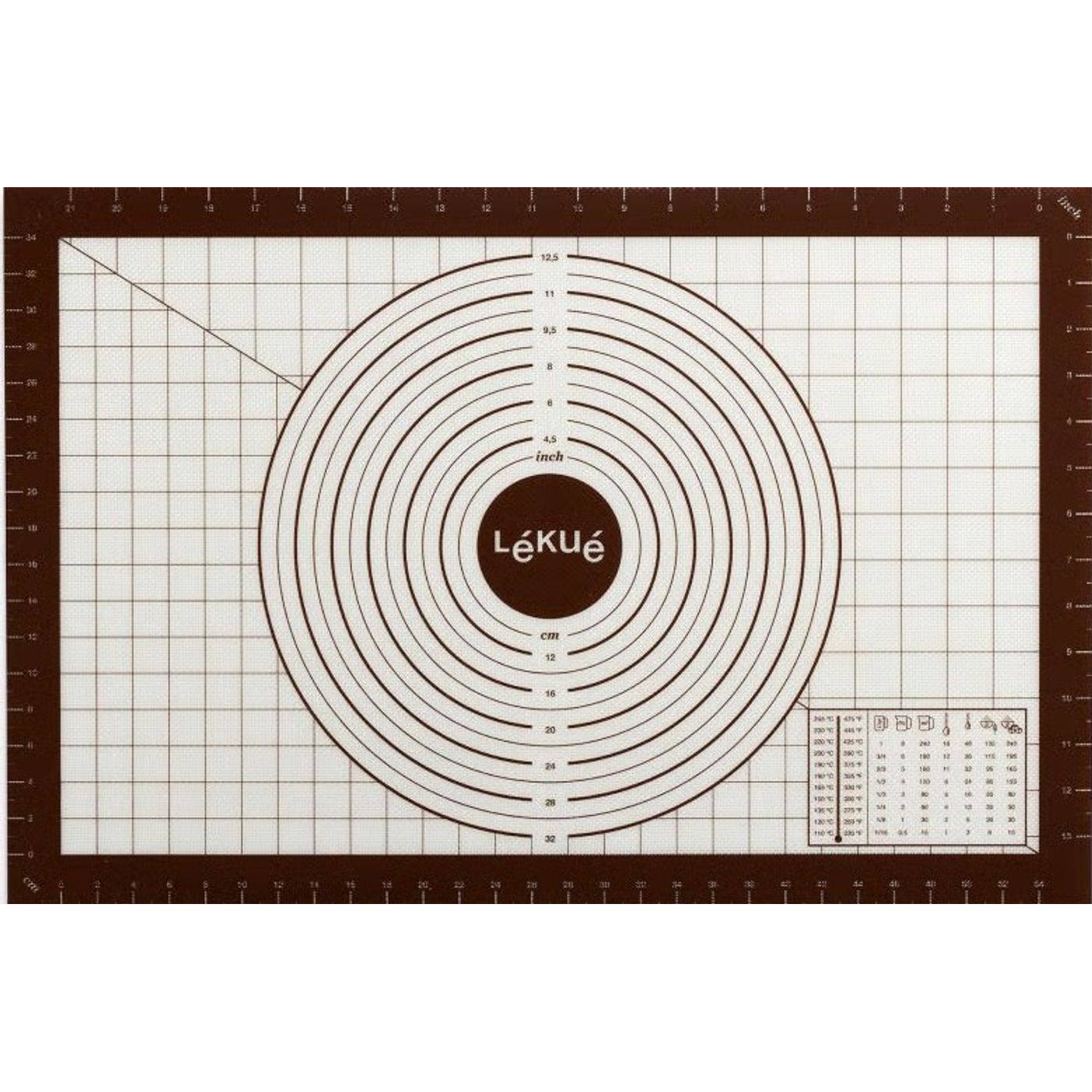 Tapis pâtissier anti adhésif avec mesures 60x40 cm